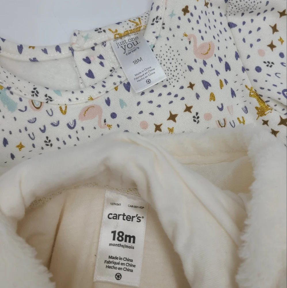 Carter's baby girl dress and vest size 18 months